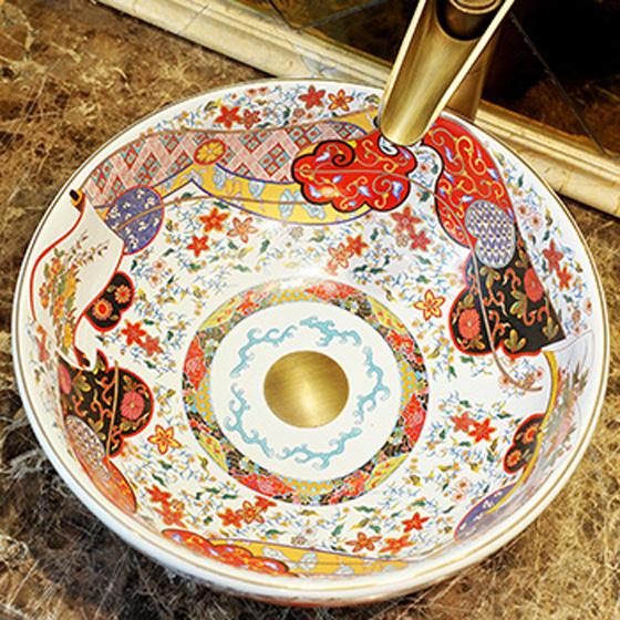 Круглая, яркая раковина из керамики с покрытием 1855 фото 4