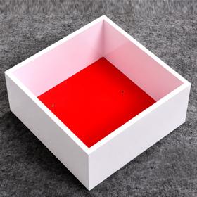 Модульная полка квадратная (красная) 2705 фото 4