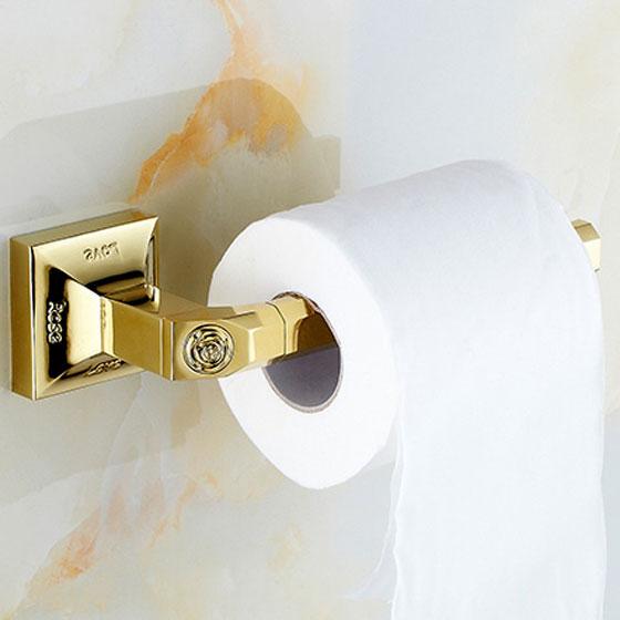 Открытый золотой держатель для туалетной бумаги 3408