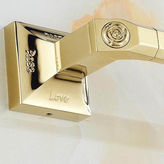 Открытый золотой держатель для туалетной бумаги 3408 фото 3
